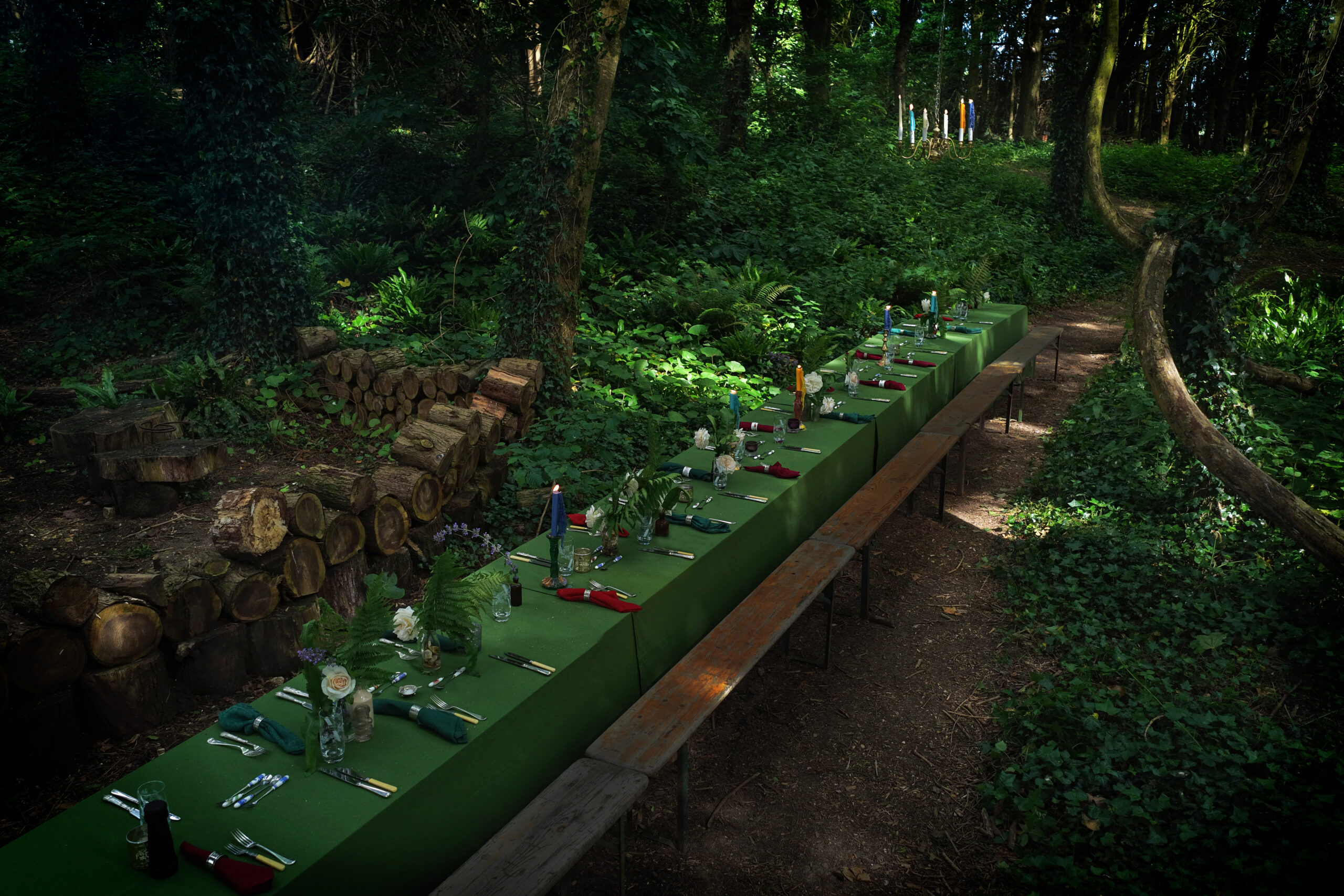 Combe Head House in Somerset woodland feast